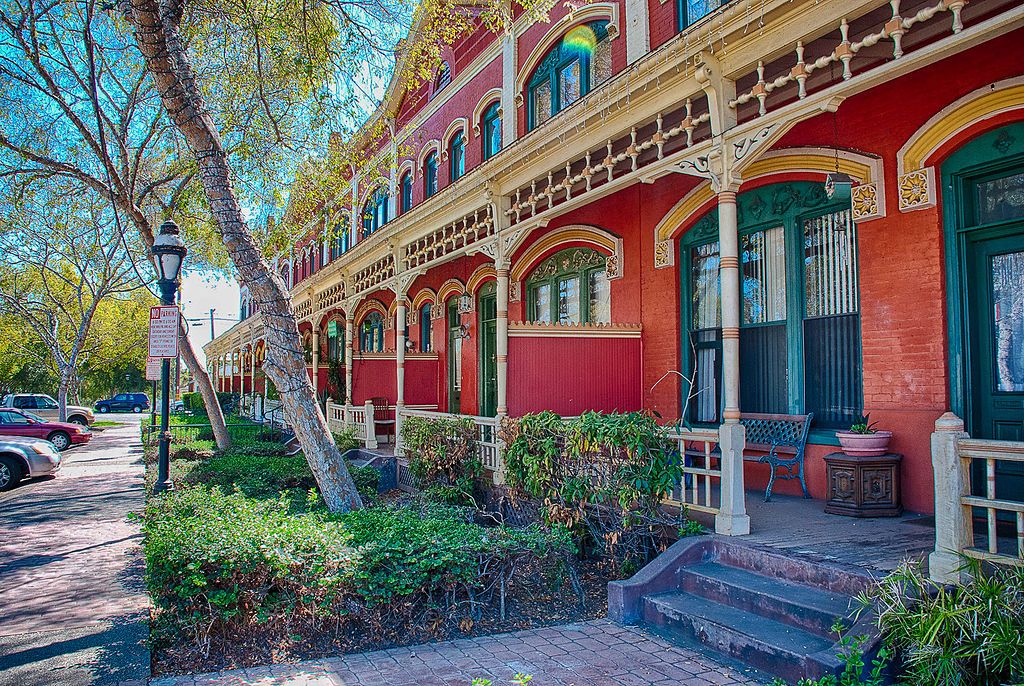 Daytime view of Kimball Brick Row Homes