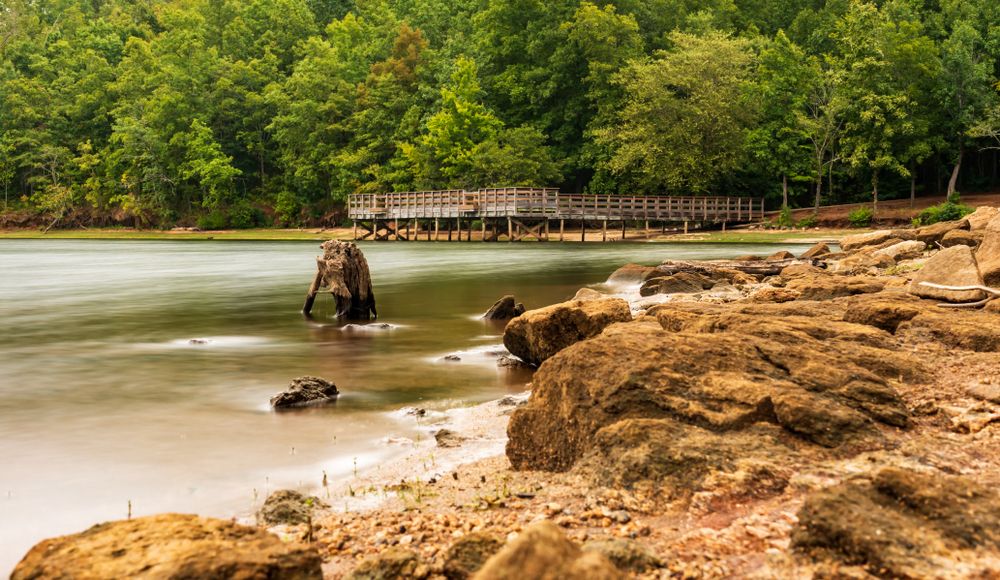 The waters of Lake Varner Reservoir
