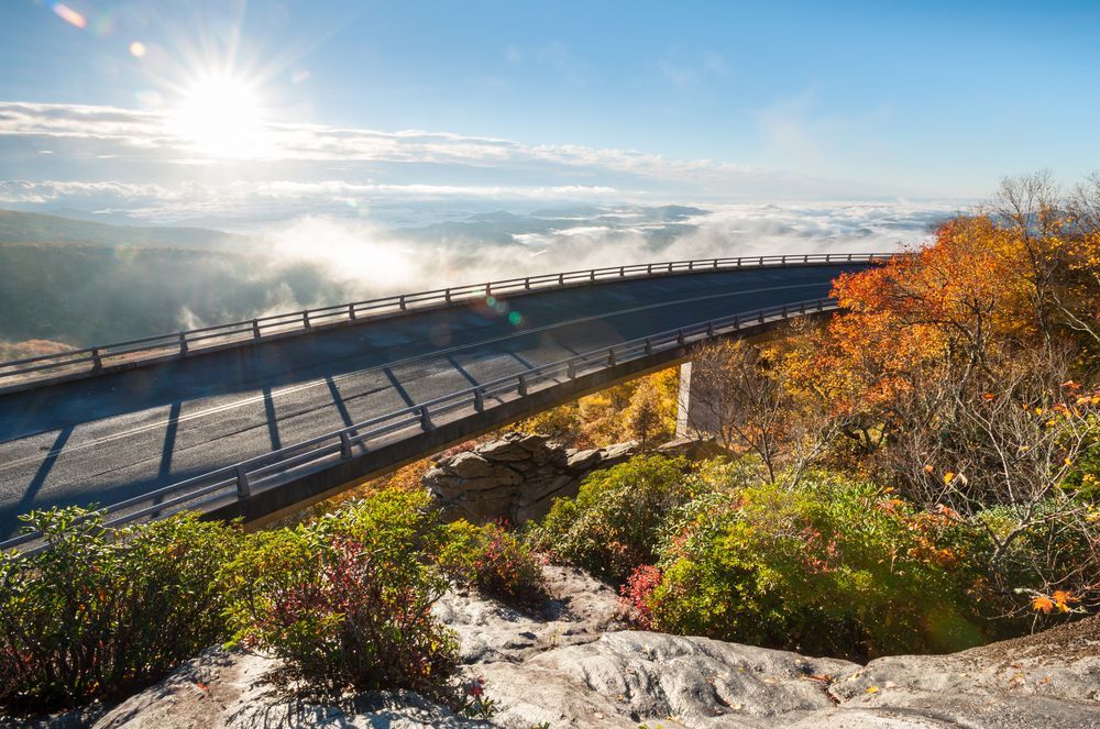 The road of Linn Cove Viaduct