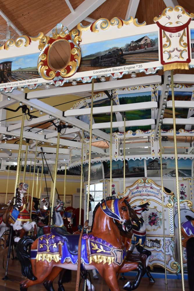 Horse sculptures of Nunley's carousel