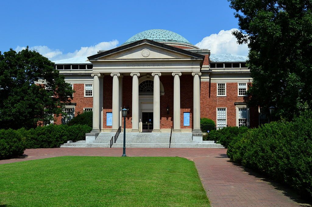 Front view of Morehead Planetarium and Science Center's exterior