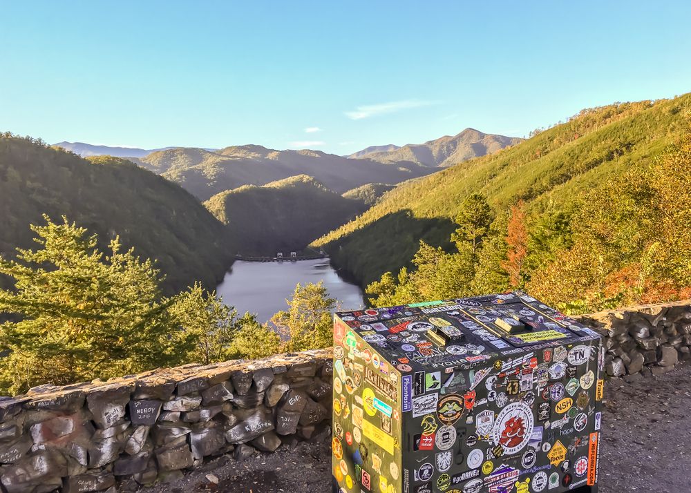 Scenic view along Tail of the Dragon