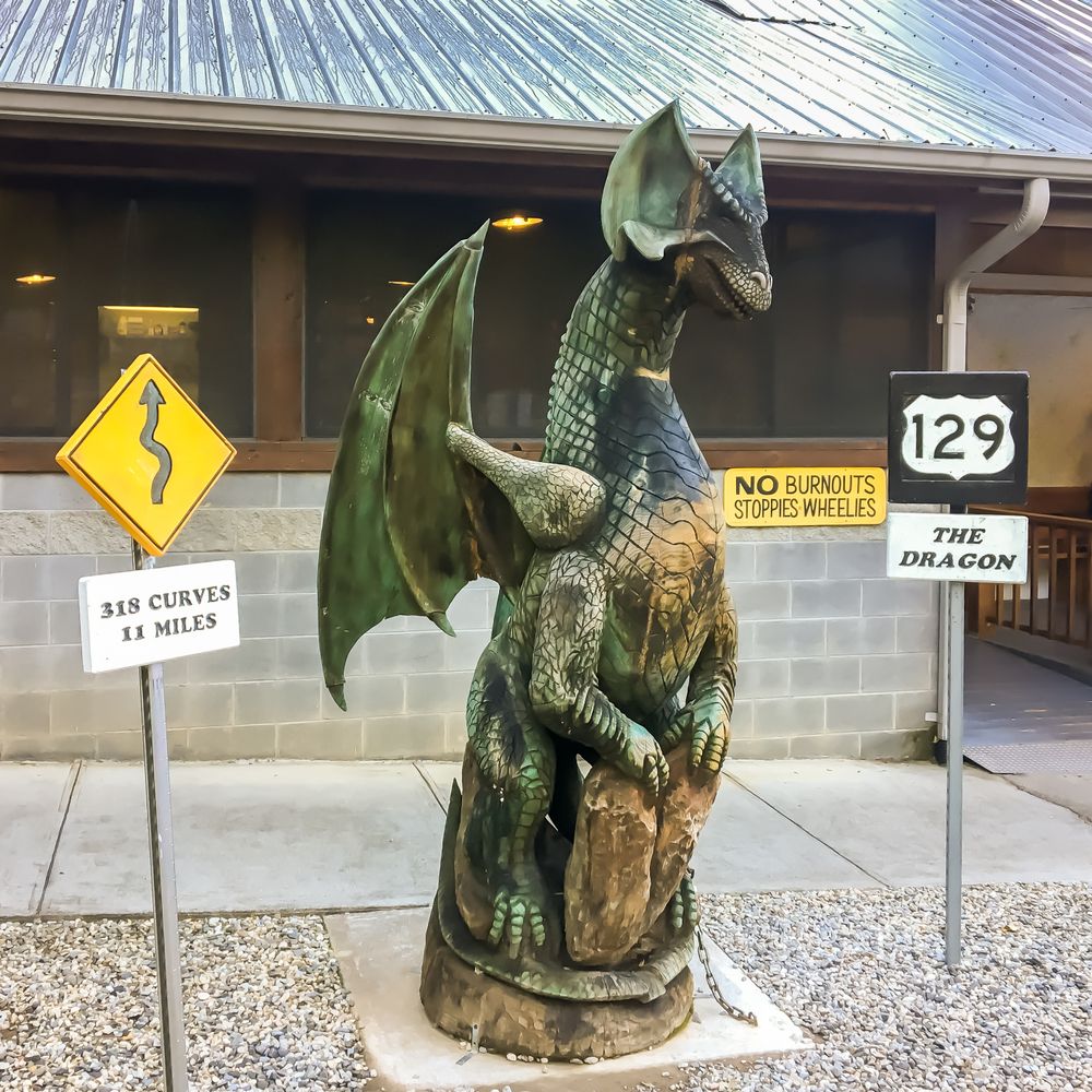 Dragon sculpture at Tail of the Dragon