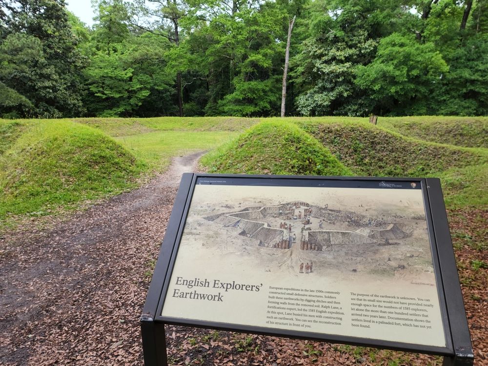 Earthwork site at The Lost Colony