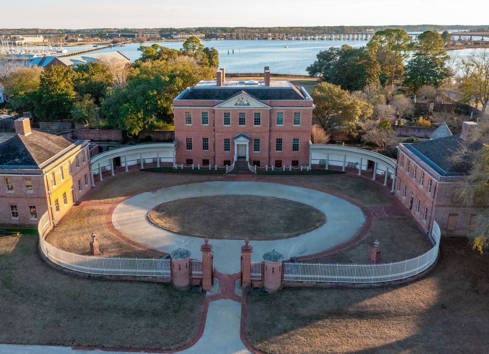 Aerial view of Tryon Palace