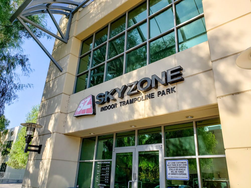 Exterior of Sky Zone Trampoline Park