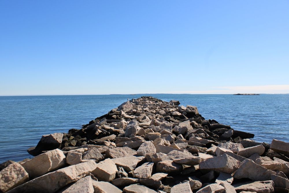 Jetty at Rocky Neck State Park