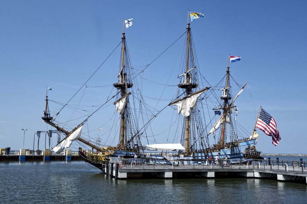 The docked ship of Kalmar Nyckel