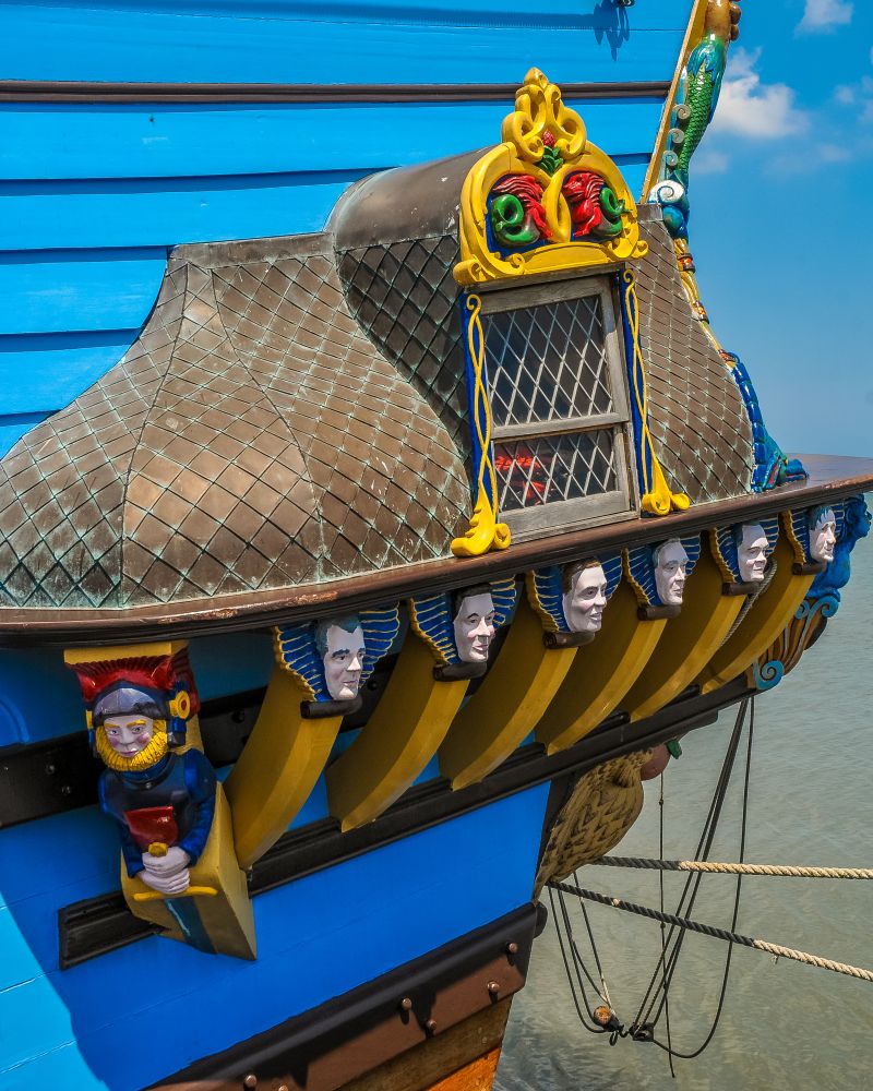 Details of the Kalmar Nyckel ship