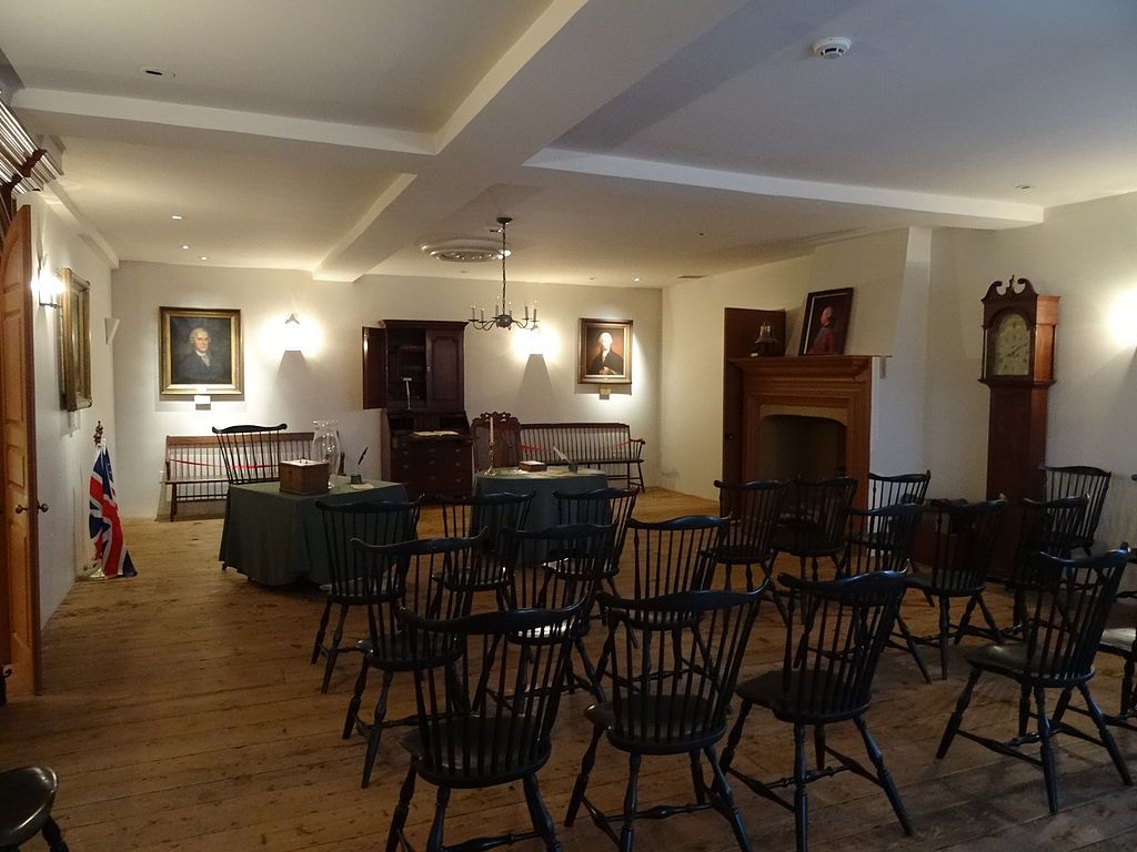 Interior of New Castle Court House Museum