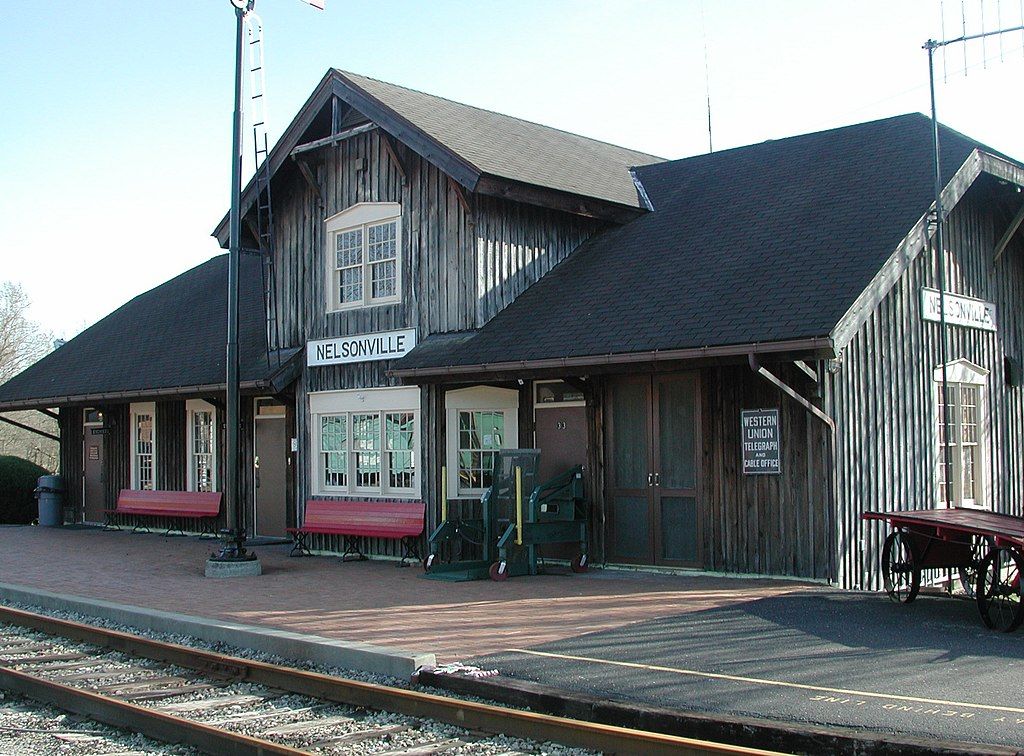 Christmas-themed train at Hocking Valley Scenic Railway