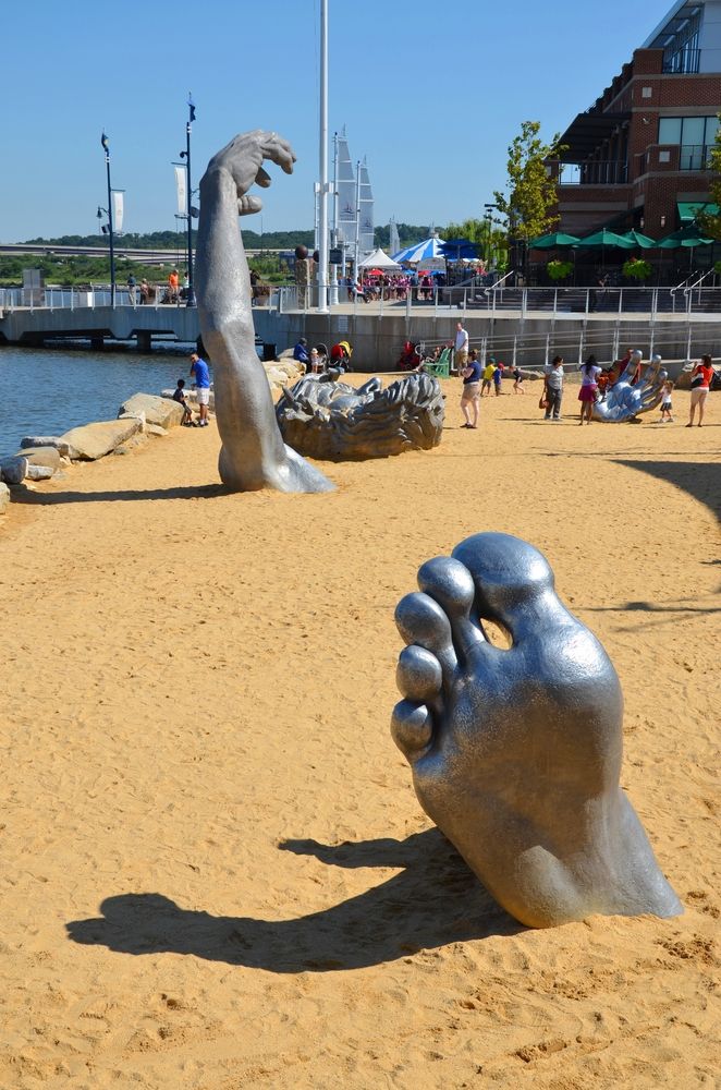 Daytime view of the Awakening Sculpture