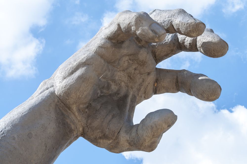 Giant arm of the Awakening Sculpture