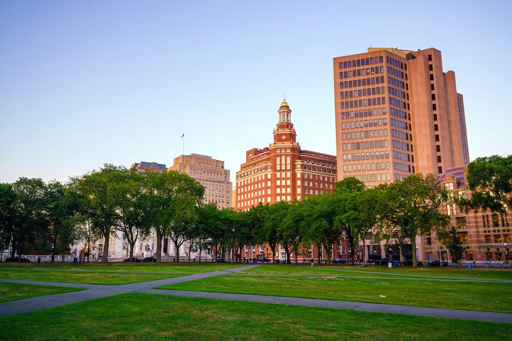 The grounds of New Haven Green