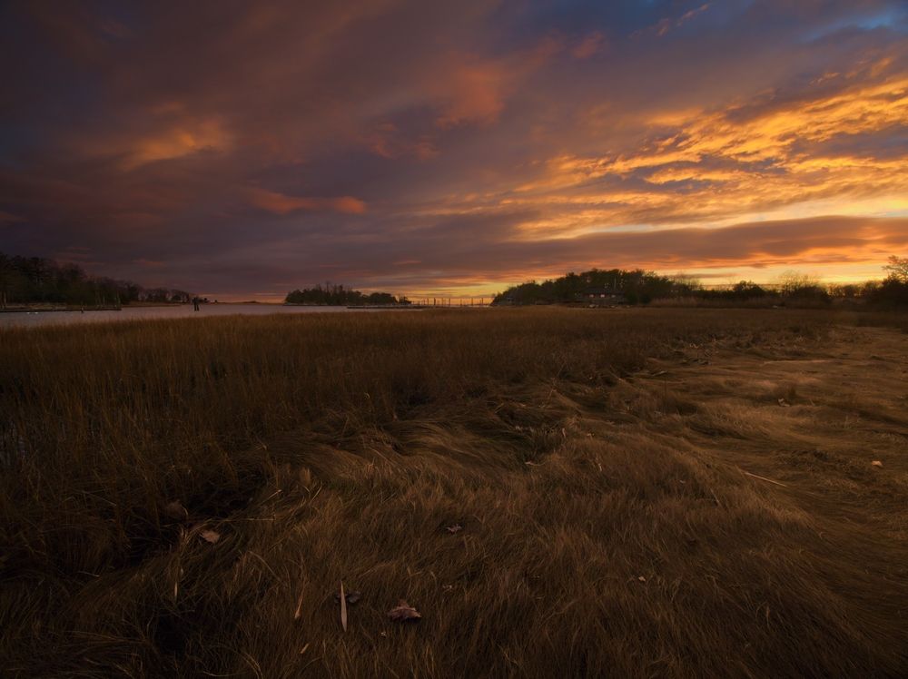 Sunset over Farm River State Park
