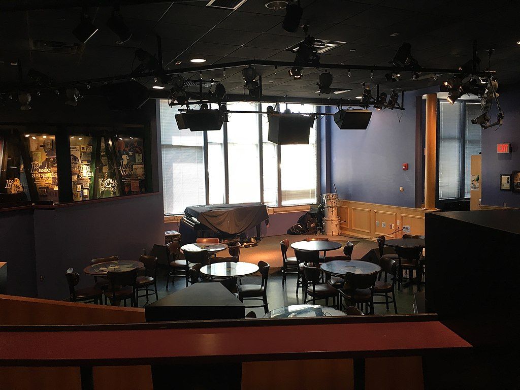 Interior of the blue room at American Jazz Museum