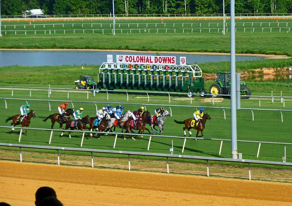 Horse racing at Colonial Downs Racetrack