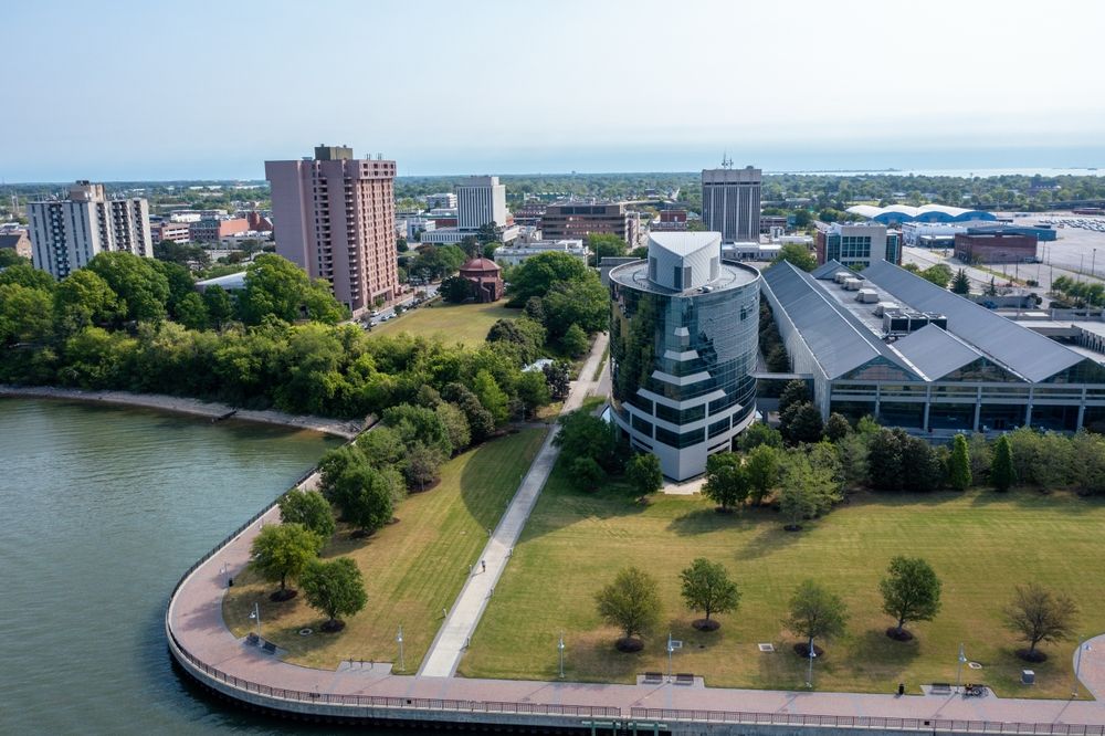 Aerial view of Victory Landing Park