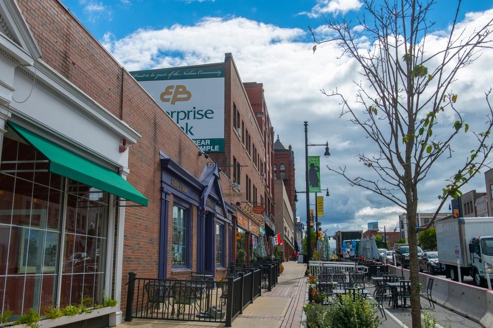 Shops along Downtown Nashua