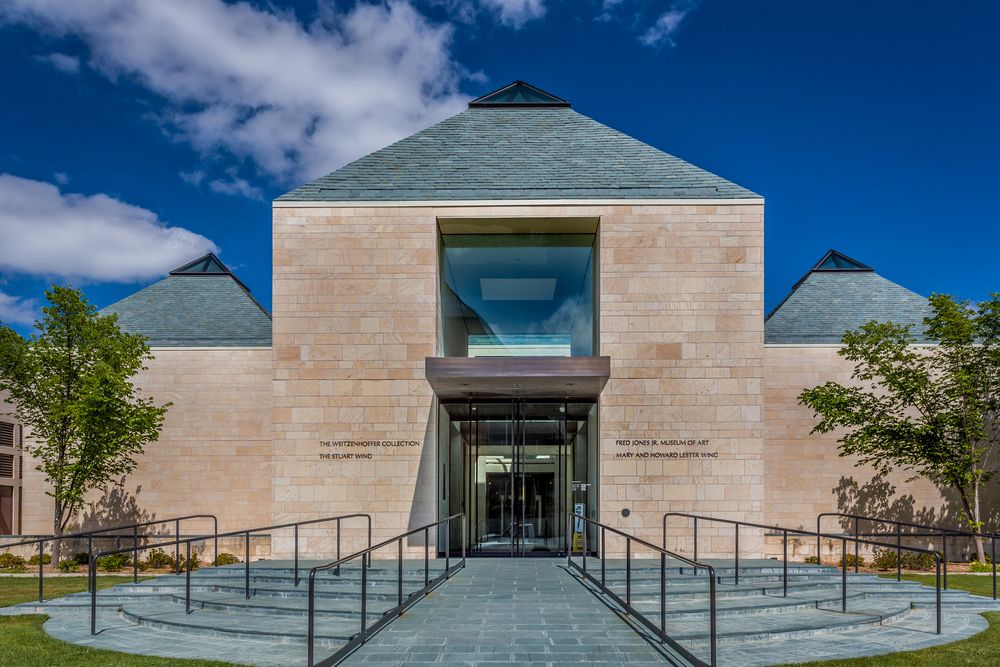 Exterior of the Fred Jones Jr. Museum of Art