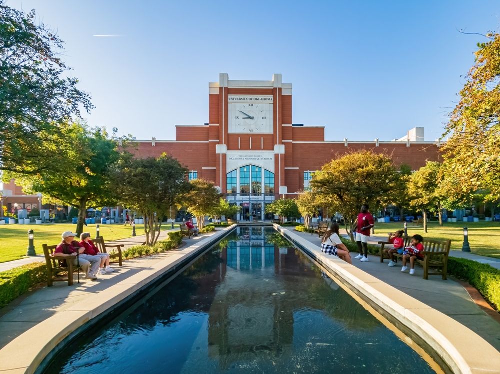 Memorial stadium at the University of Oklahoma