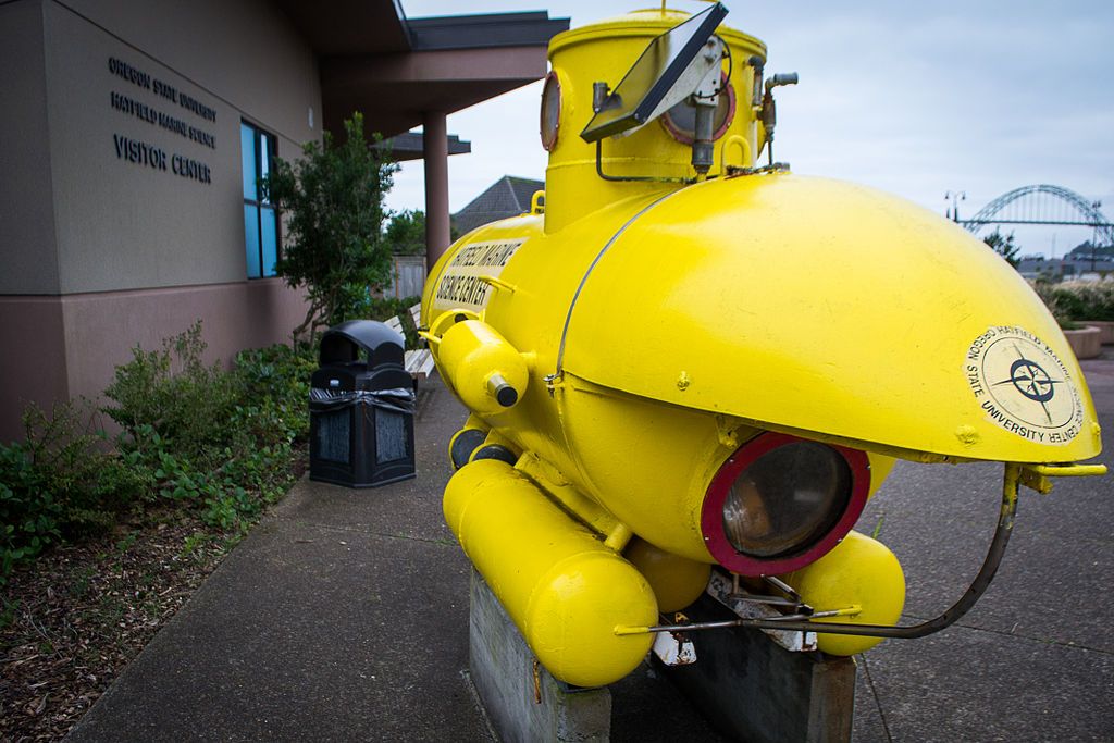 A submarine displayed on the grounds of Hatfield Marine Science Center