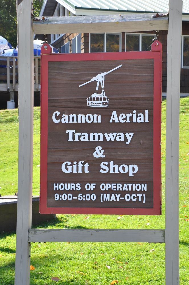 Cannon Mountain Aerial Tramway's gift shop sign