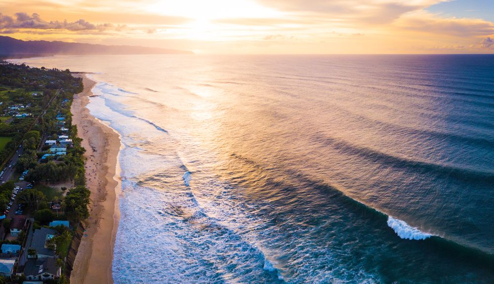 Aerial view of Banzai Pipeline