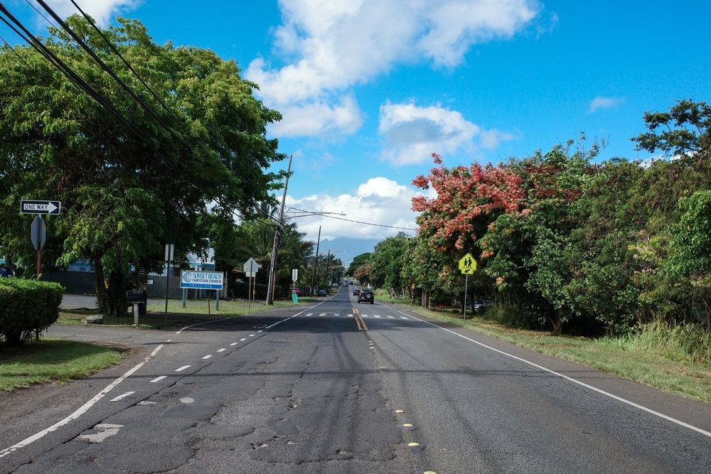 Daytime view of Kamehameha Highway