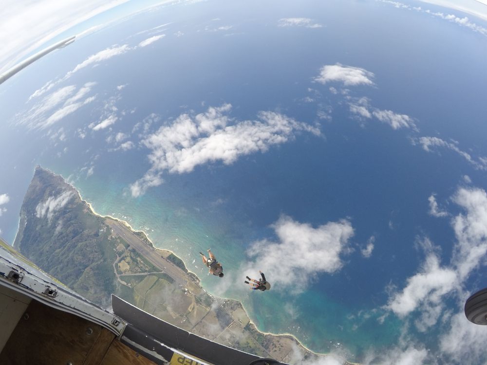 Skydiving over North Shore