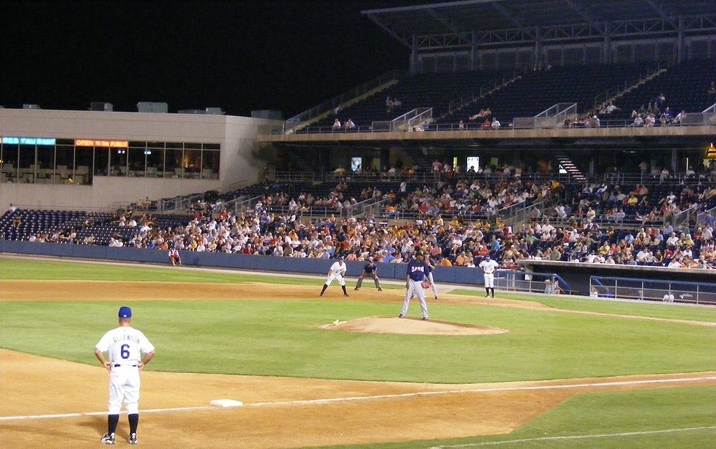 A baseball game at Harbor Park