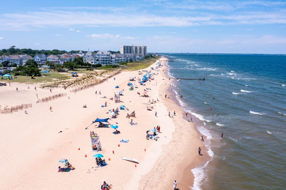Aerial view of Ocean View Beach