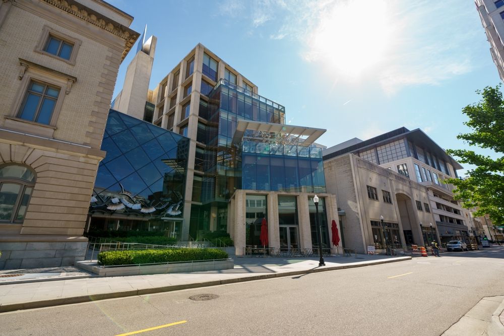 Exterior of the Slover Library
