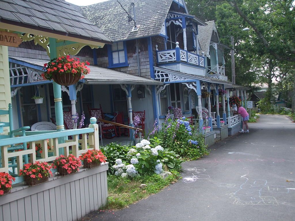 Gingerbread cottages along Martha's Vineyard Camp Meeting Association