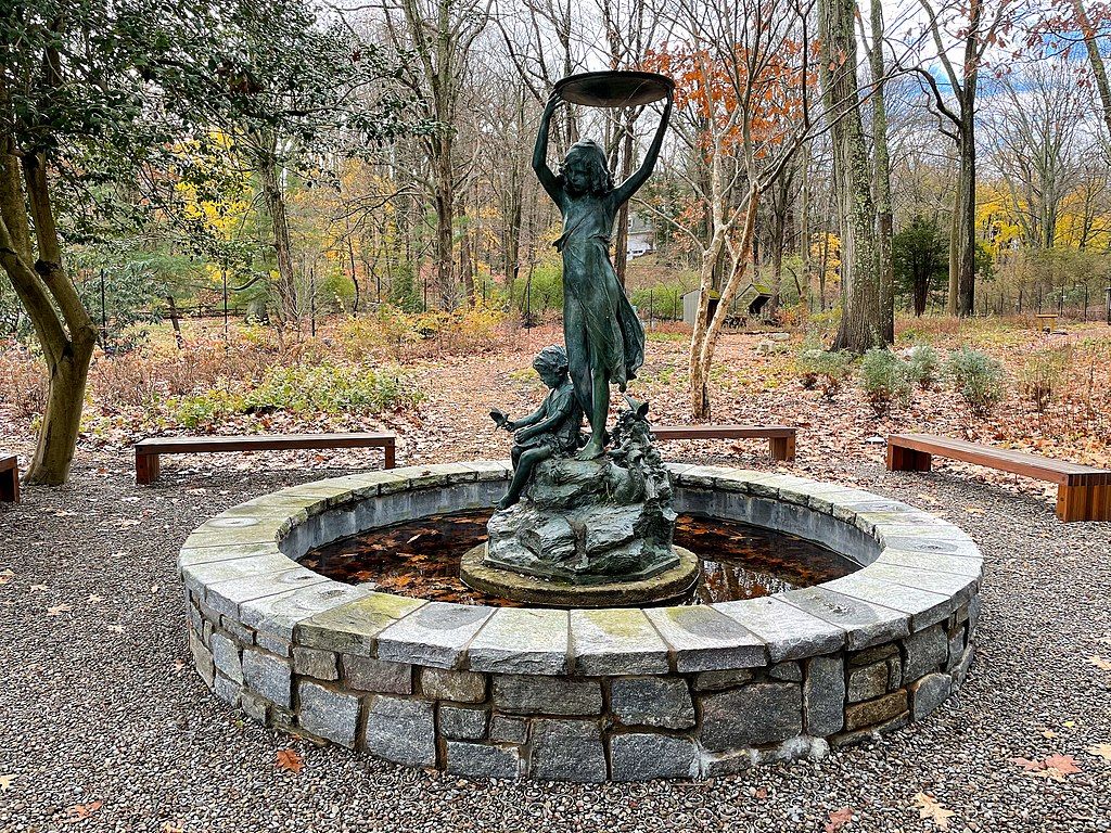 A water fountain at Theodore Roosevelt Sanctuary and Audubon Center