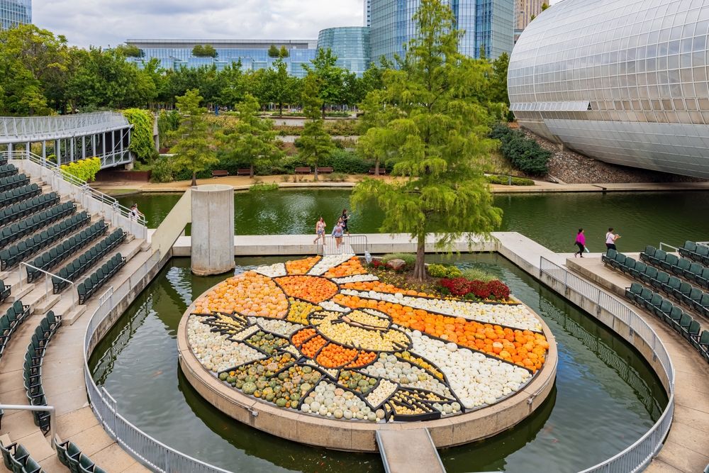 Colorful pumpkins at Myriad Botanical Gardens