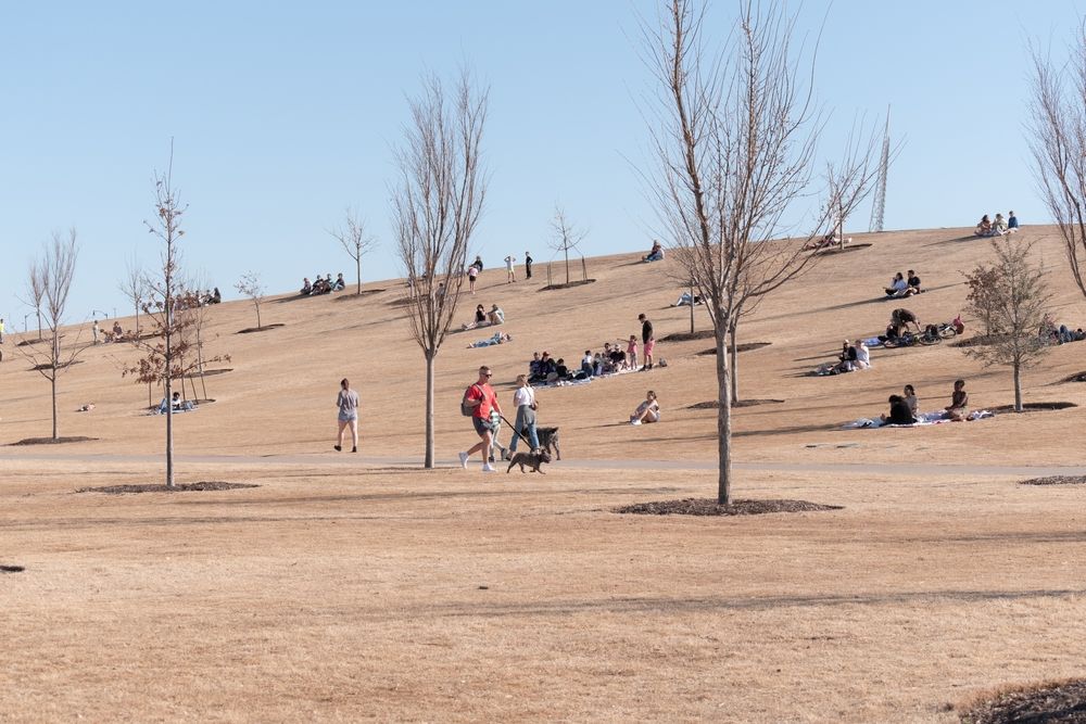 People at Scissortail Park