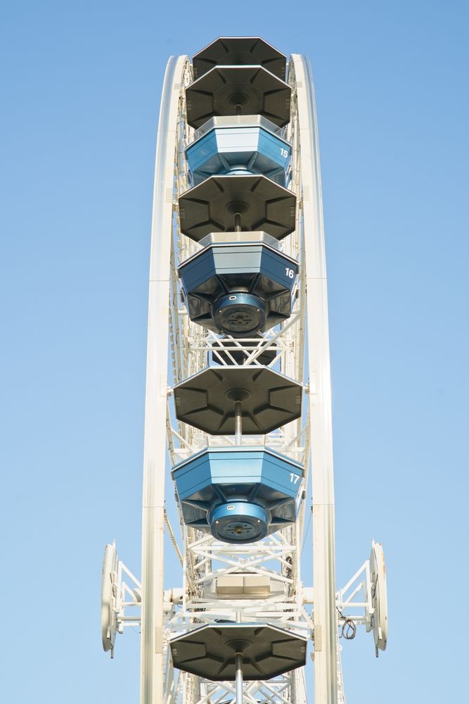 Gondolas of Wheeler District ferris wheel