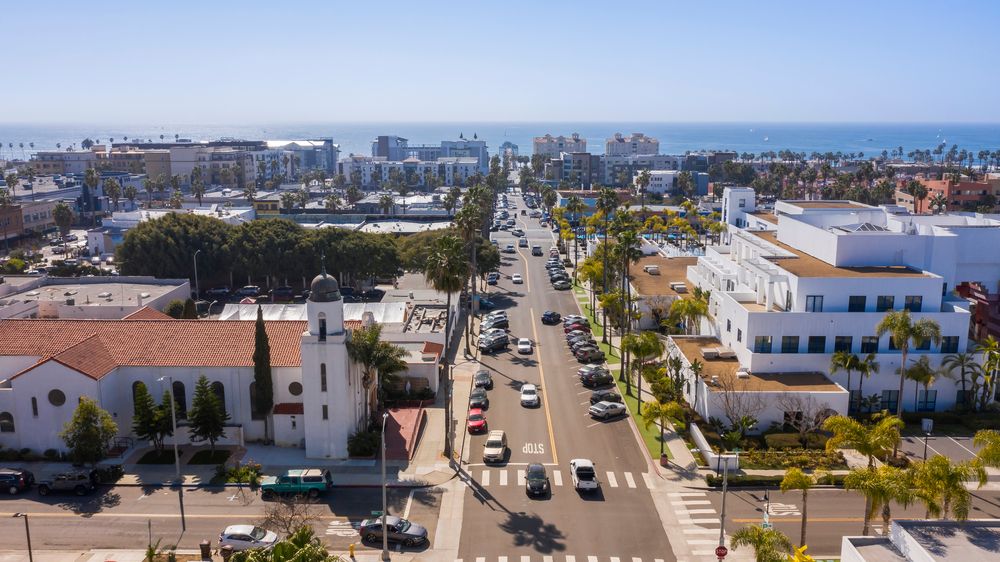 Aerial view of Downtown Oceanside