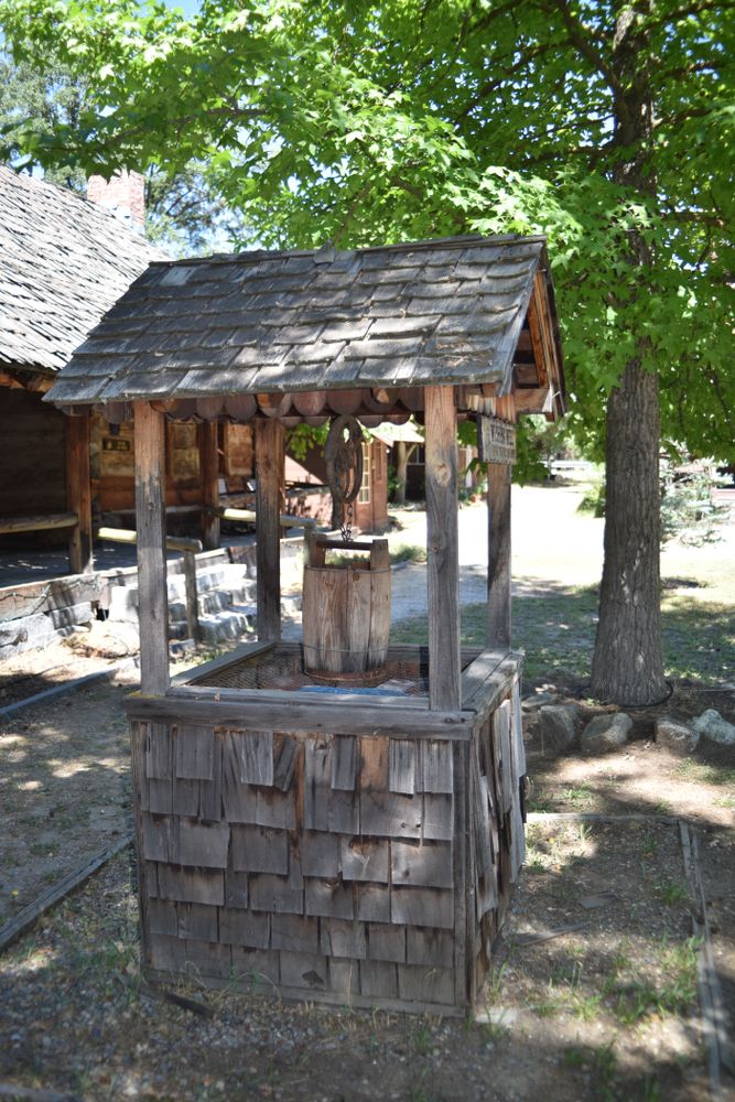 A well at Fresno Flats Historic Village and Park