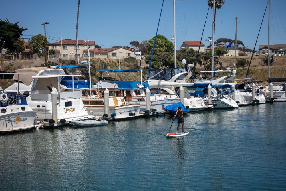 Paddle-boarding at Oceanside harbor