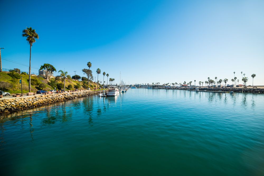 The waters of Oceanside harbor