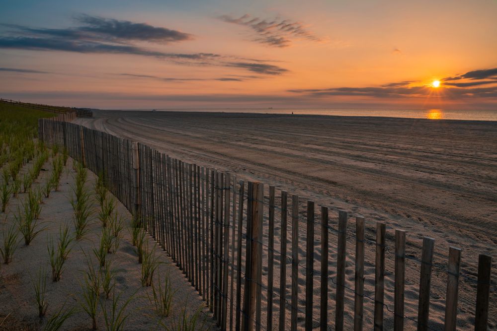Scenic sunrise at Lavallette