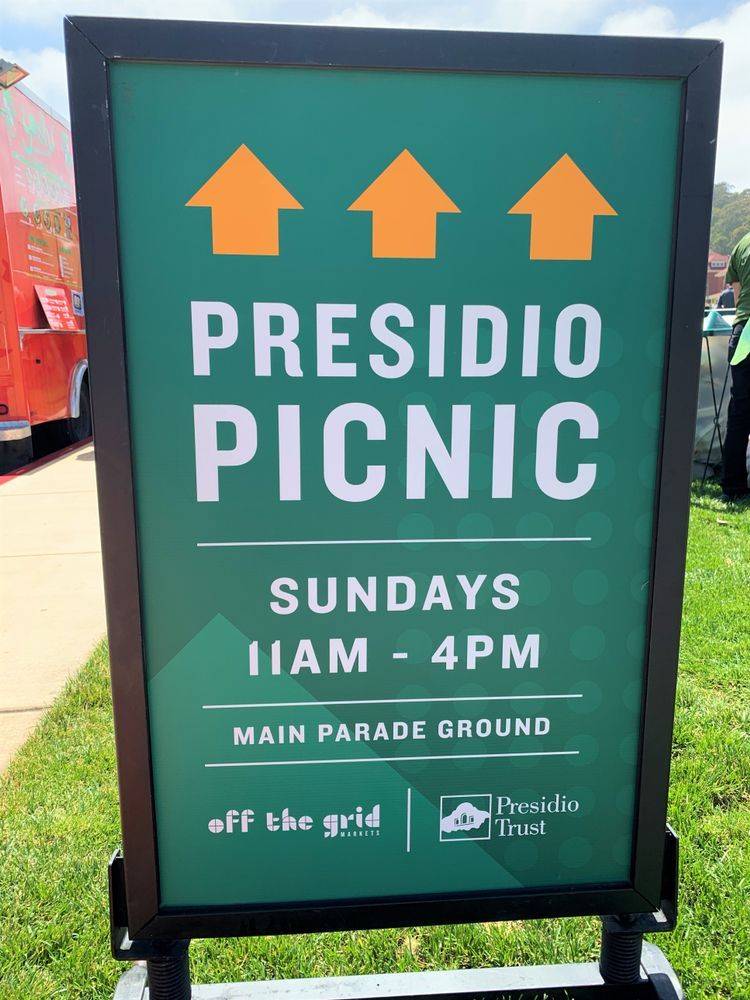 Signage of the Off the Grid event