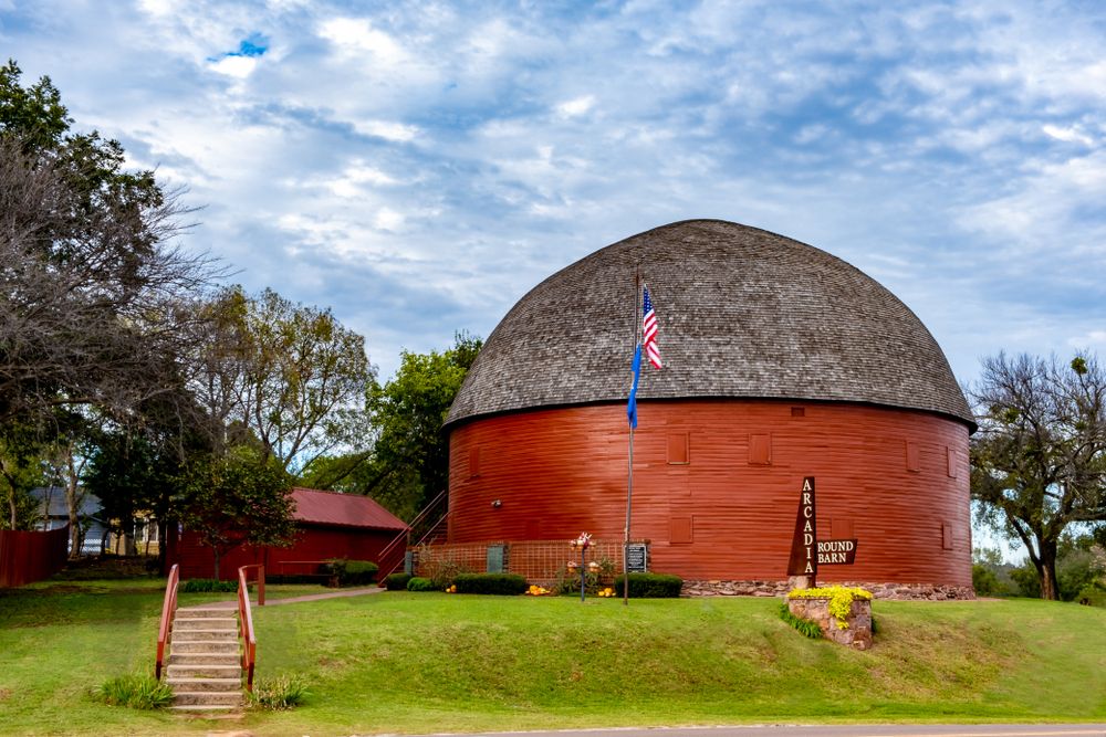 Exterior of the Arcadia Round Barn
