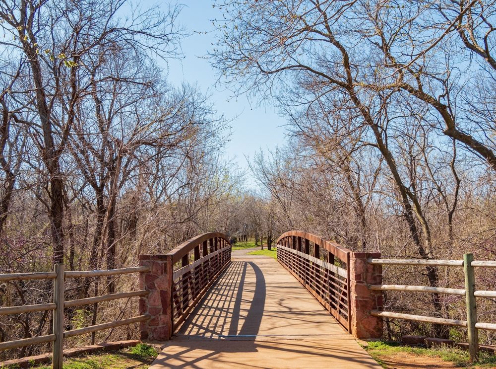 Footbridge at Bluff Creek Park