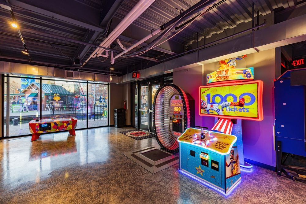 Interior of Brickopolis Entertainment