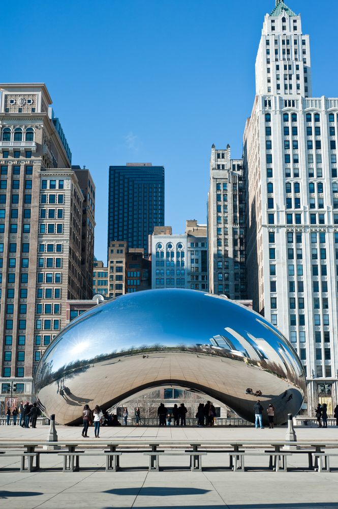 Daytime view of The Bean