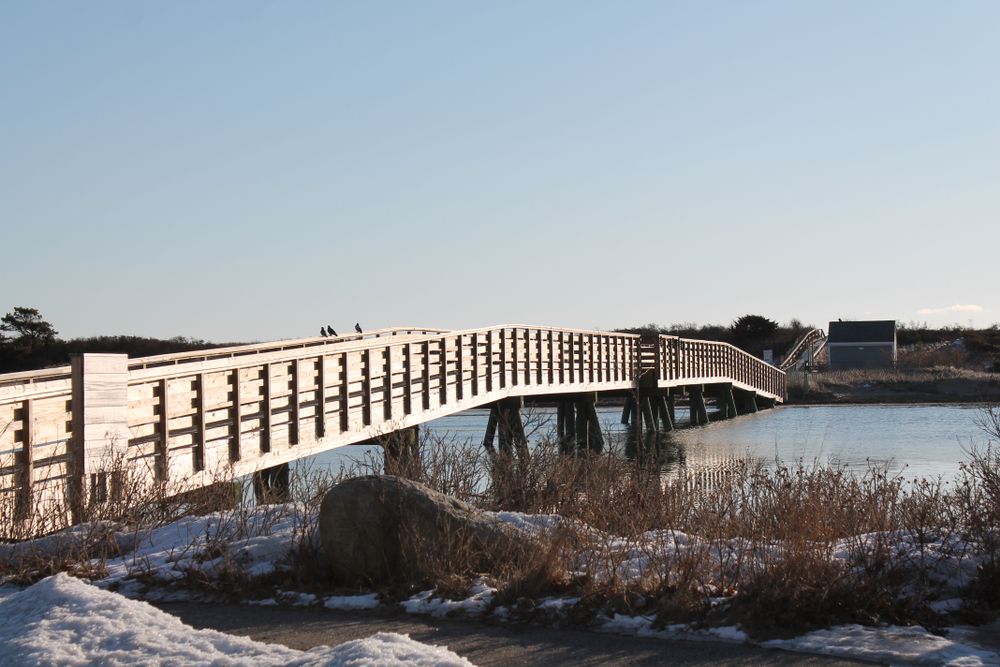 Long footbridge of Footbridge Beach