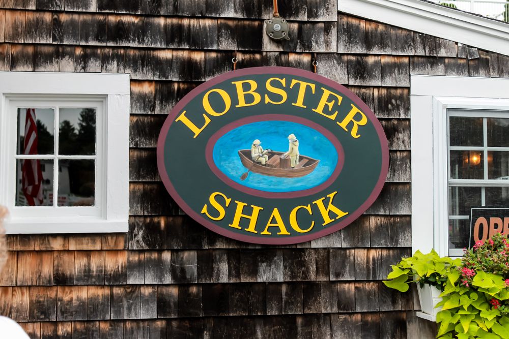 Shop sign of The Lobster Shack